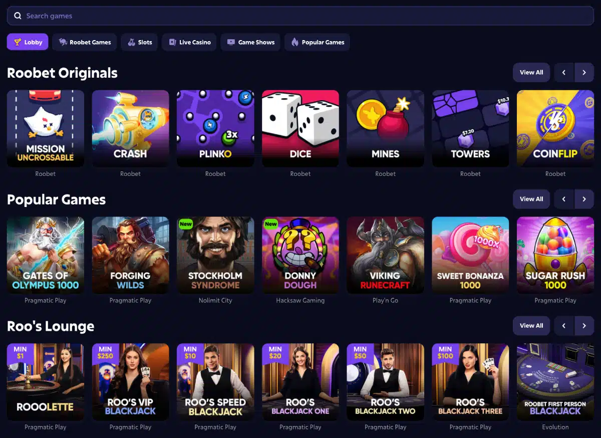 Roobet Casino VPN image 5